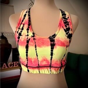 Zumba Fitness Neon Tie-Dye Sports Bra Marvelous/Medium